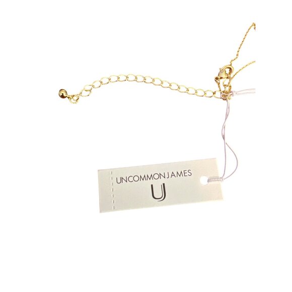 Uncommon James Gold Tone Necklace Triangle Pendant Delicate 16" + 3.5" NWT - Picture 6 of 6